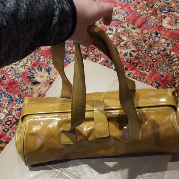 MaxxNY gold/tan leather satchel - Picture 1 of 7